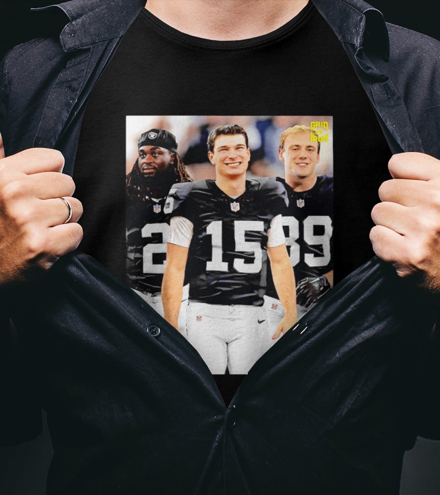 Las Vegas Raiders Kirk Cousins Fernando Mendoza Ashton Jeanty Gridiron T-Shirt