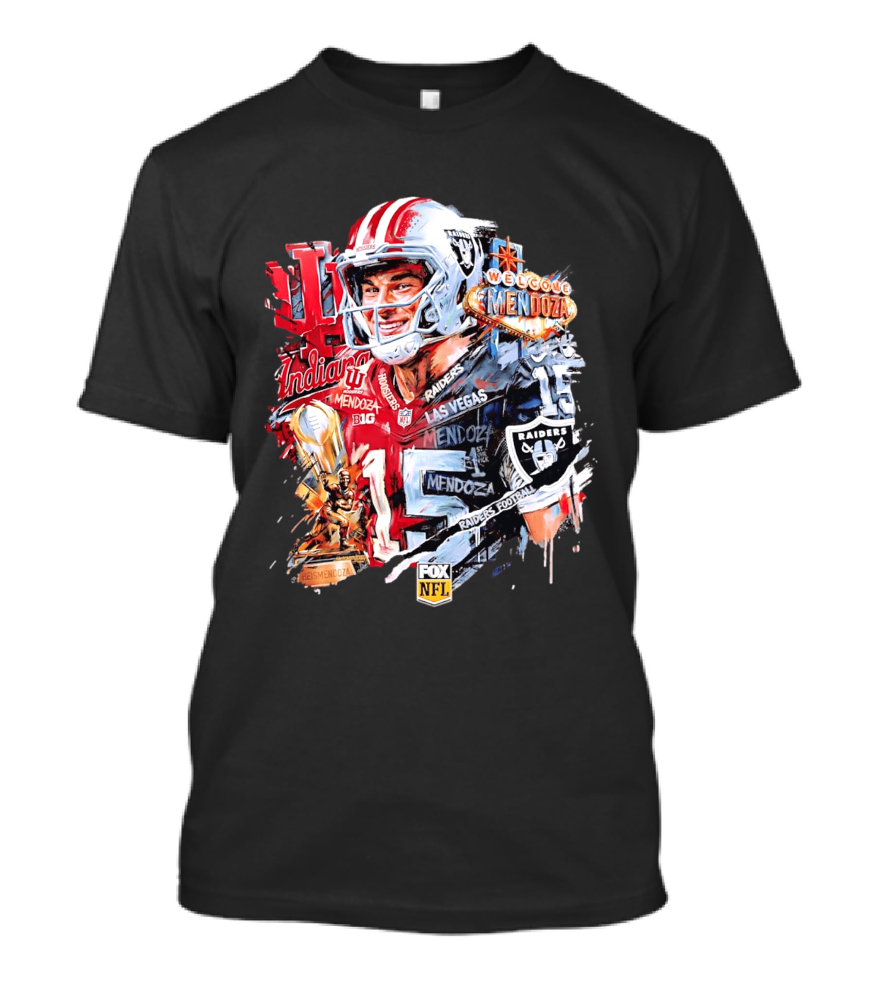 Las Vegas Raiders Welcome Fernando Mendoza Indiana Hoosiers NFL Raiders Football T-Shirt