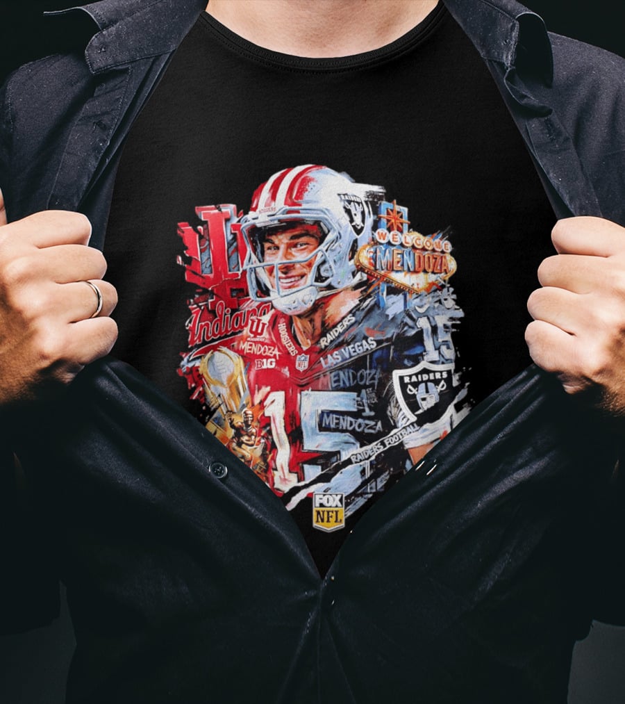 Las Vegas Raiders Welcome Fernando Mendoza Indiana Hoosiers NFL Raiders Football T-Shirt