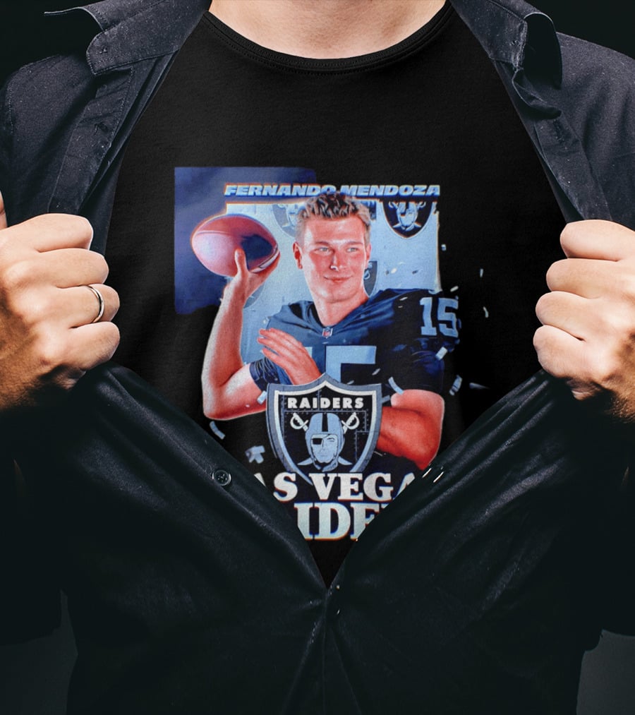 Fernando Mendoza Las Vegas Raiders Quarterback NFL Draft T-Shirt