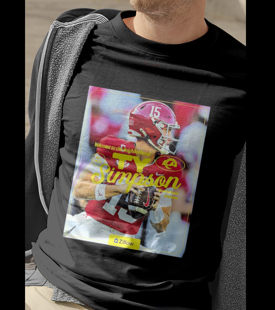 Welcome To The Neighborhood Ty Simpson Los Angeles Rams Quarterback Alabama T-Shirt