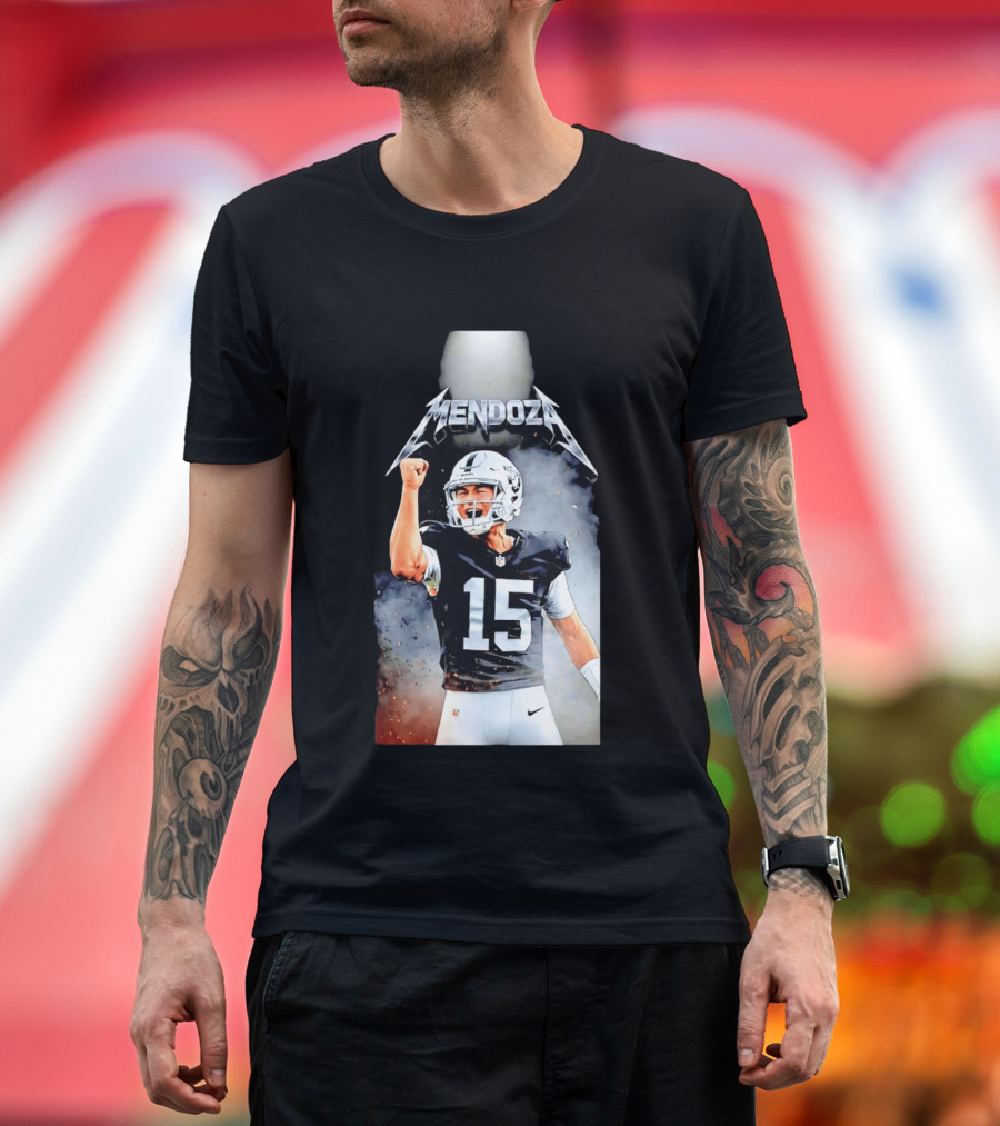 Mendoza 15 Las Vegas Raiders Metal T-Shirt
