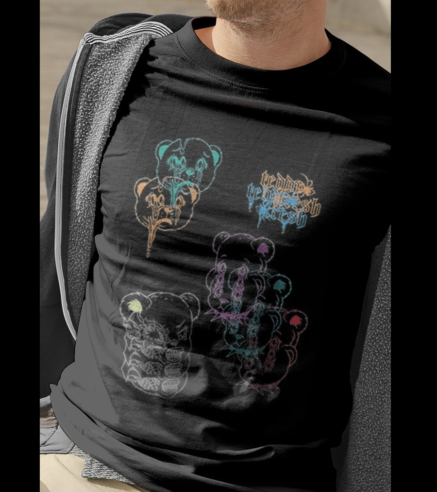 Teddy Fresh Colorful Bear Illustrations T-Shirt