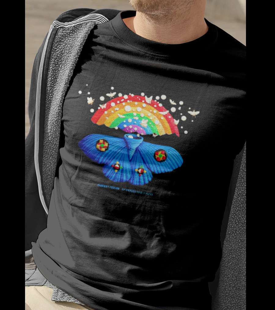 Modest Mouse An Eraser And A Maze Rainbow Moth Colorful Psychedelic T-Shirt