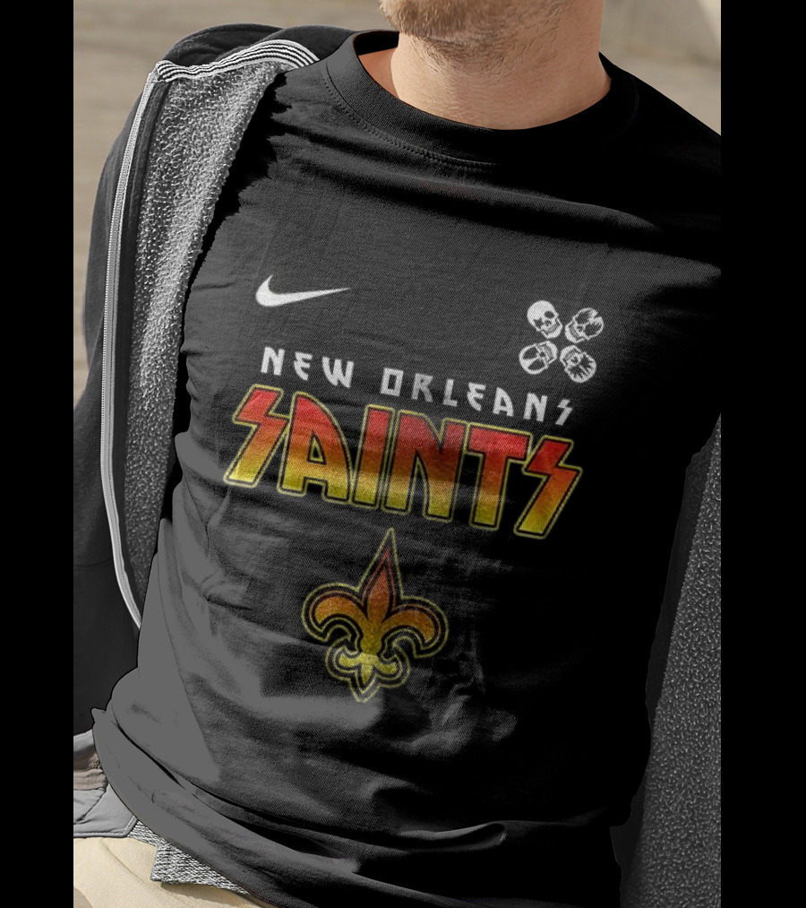 New Orleans Saints Rock And Roll Abbey Road T-Shirt