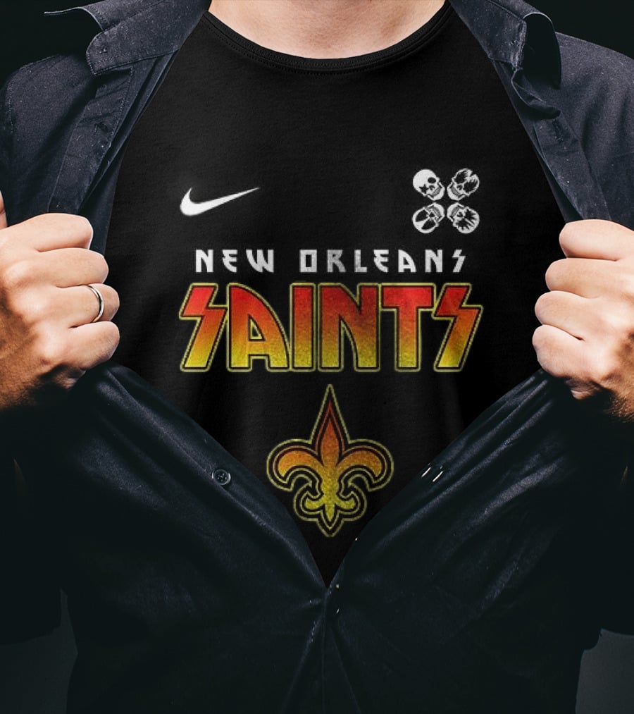 New Orleans Saints Rock And Roll Abbey Road T-Shirt