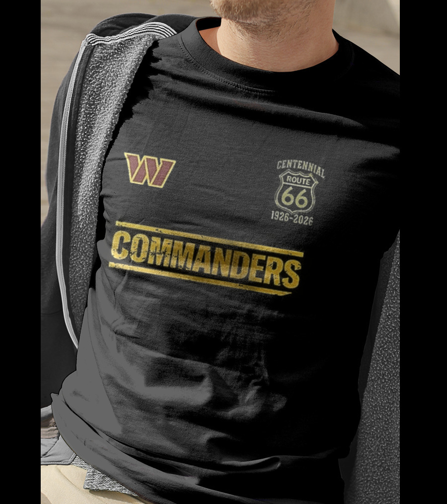 Washington Commanders Route 66 Centennial 100th Anniversary T-Shirt