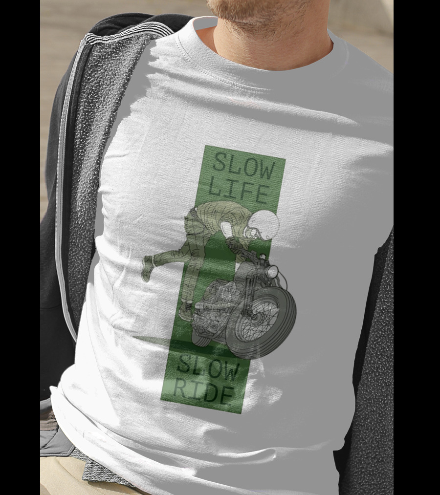 Biker Slow Life Slow Ride Motorcycle Adventure T-Shirt