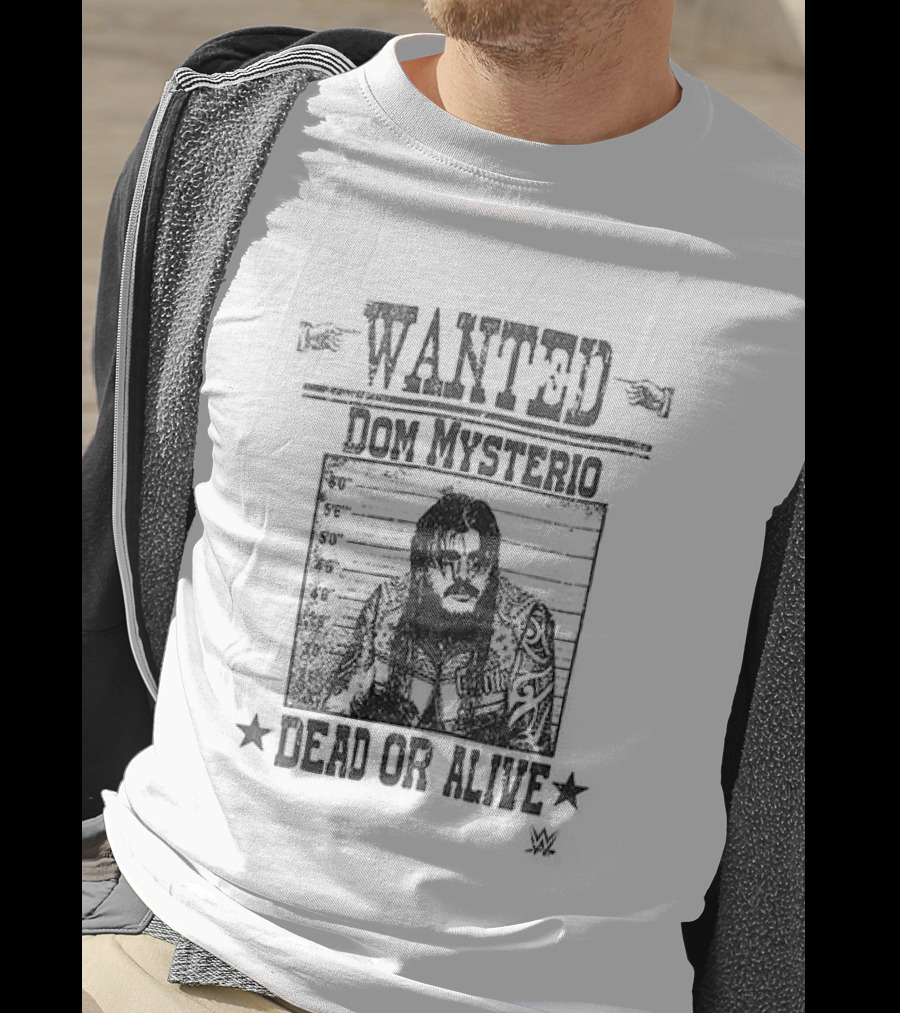 Wanted Dominik Mysterio Dead Or Alive Ripple Junction Tan T-Shirt