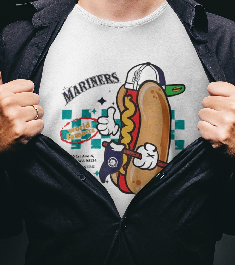 Mariners Concessions Classic Hot Dog Safeco Field Seattle WA #GoMariners T-Shirt