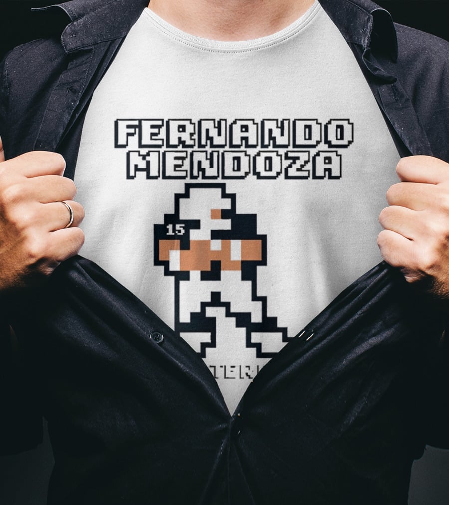 Fernando Mendoza Quarterback Retro Pixel T-Shirt