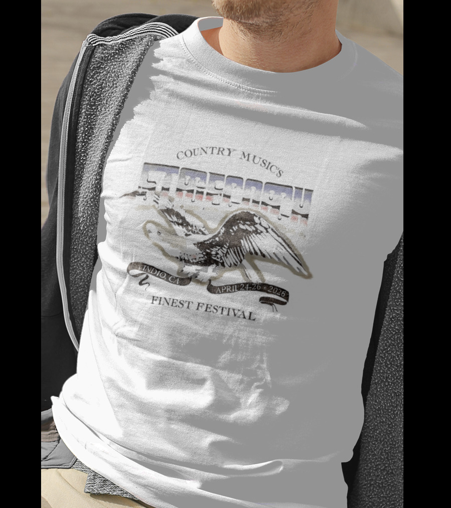 Country Music Stagecoach 2026 Festival X Daydreamer Indio California April 24 26 Desert Chrome Gold Eagle T-Shirt