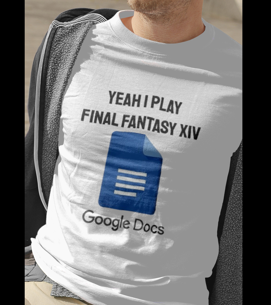 Yeah I Play Final Fantasy XIV Blue Google Docs T-Shirt