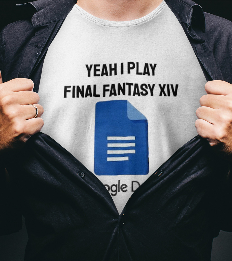 Yeah I Play Final Fantasy XIV Blue Google Docs T-Shirt