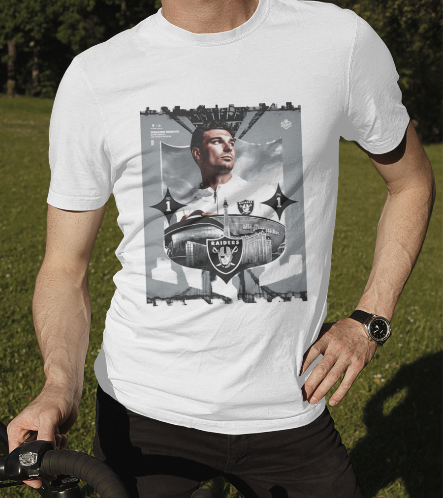 Las Vegas Raiders Quarterback Fernando Mendoza Allegiant Stadium 2026 T-Shirt