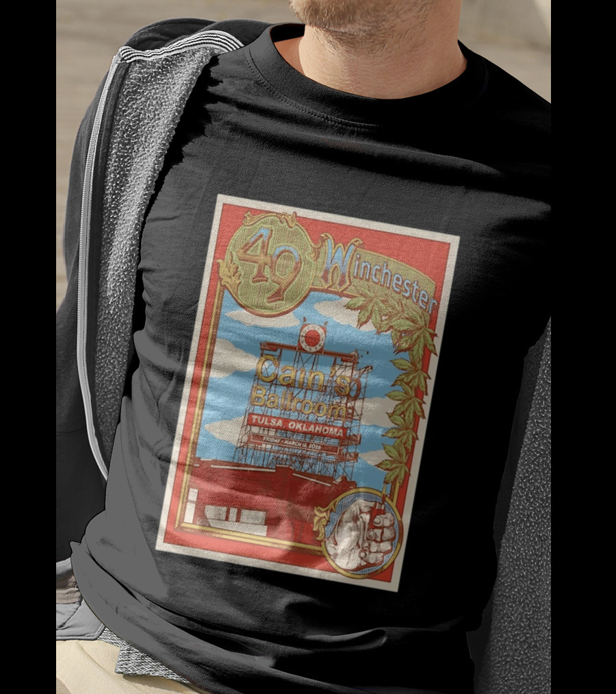 49 Winchester Cain's Ballroom Tulsa Oklahoma March 13 2026 T-Shirt