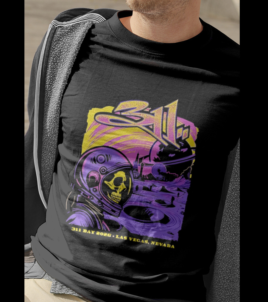 311 Astronaut Skull Event Las Vegas Nevada 2026 T-Shirt