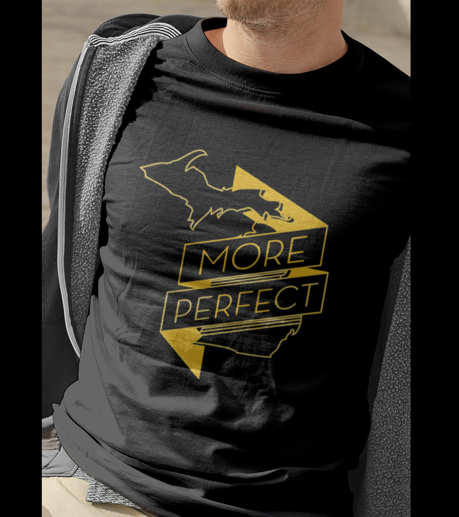 Perfect Michigan Map Icon Design With More Perfect T-Shirt