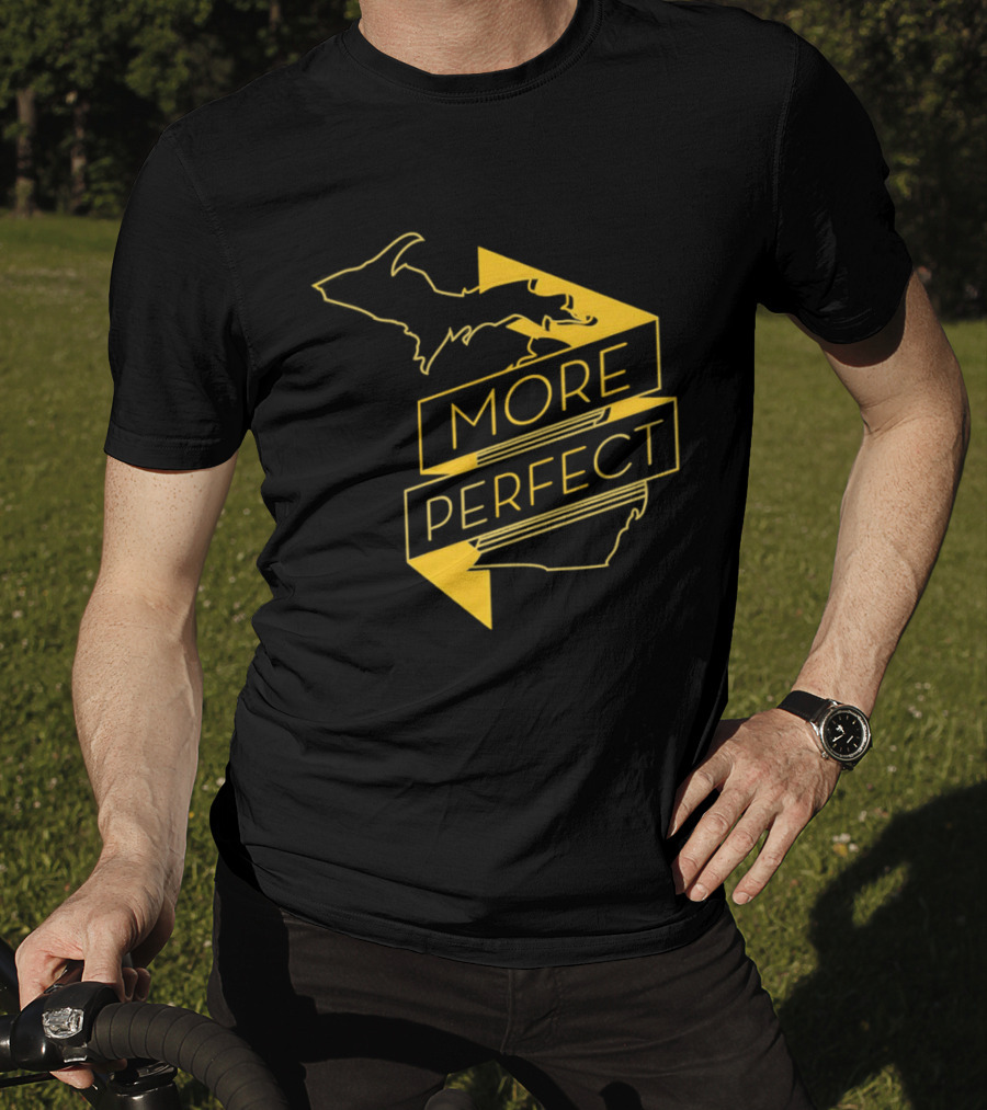 Perfect Michigan Map Icon Design With More Perfect T-Shirt