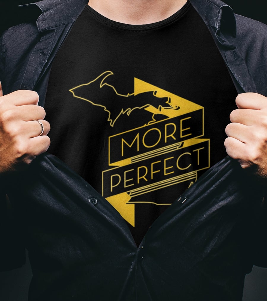 Perfect Michigan Map Icon Design With More Perfect T-Shirt