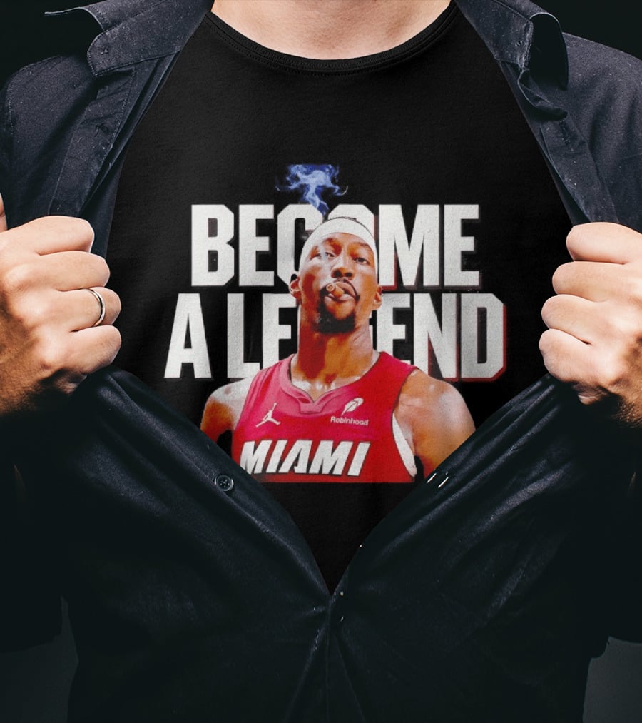 Bam Adebayo Miami Heat Become A Legend Smoking Cigar T-Shirt