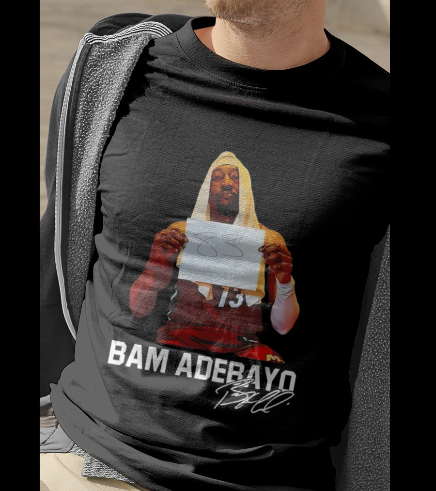 Bam Adebayo 13 Miami Basketball Legend 83 Milestone T-Shirt