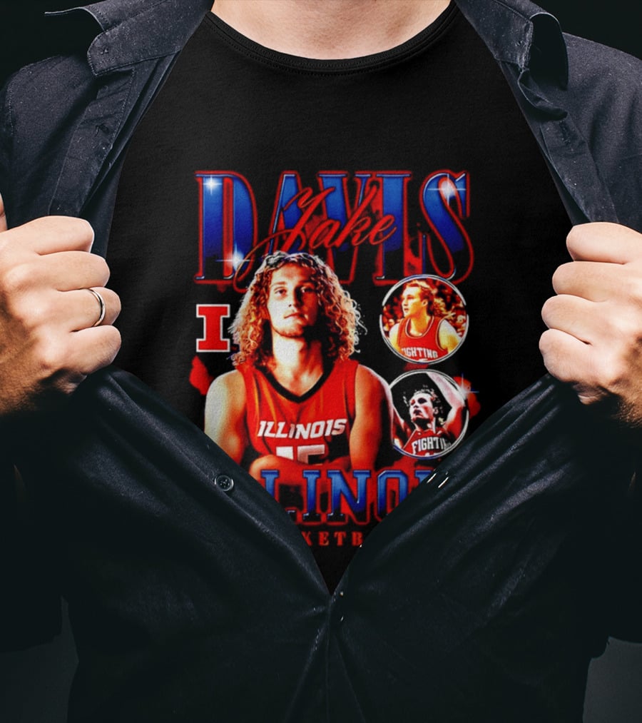 Illinois Basketball Jake Davis Fighting Illini T-Shirt