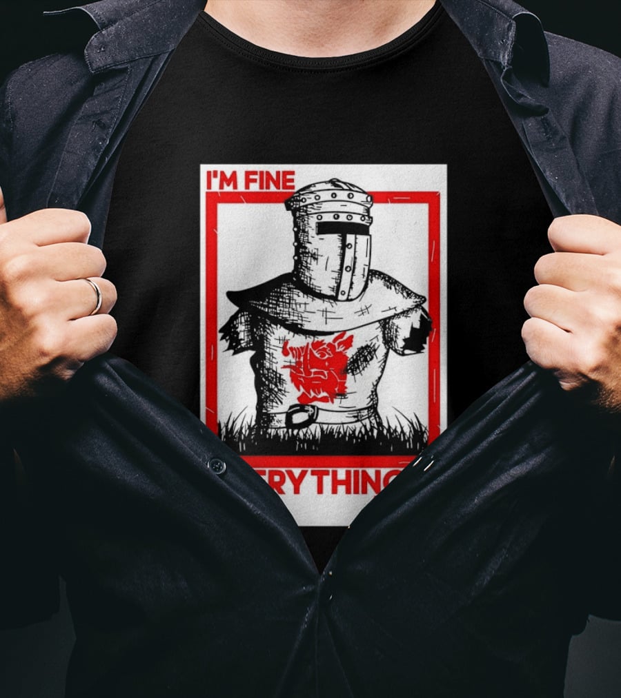 I'm Fine Everything Is Fine Black Knight Monty Python And The Holy Grail T-Shirt