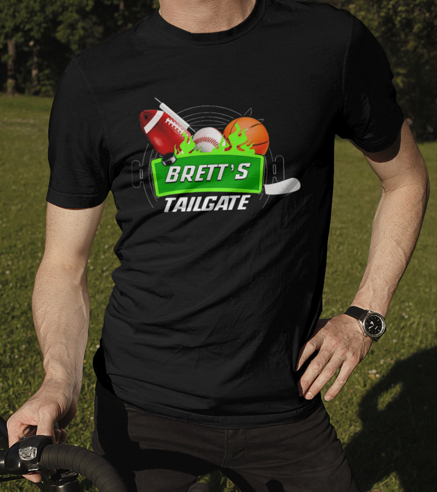 Brett's Tailgate Football Baseball Basketball Hockey Sports T-Shirt