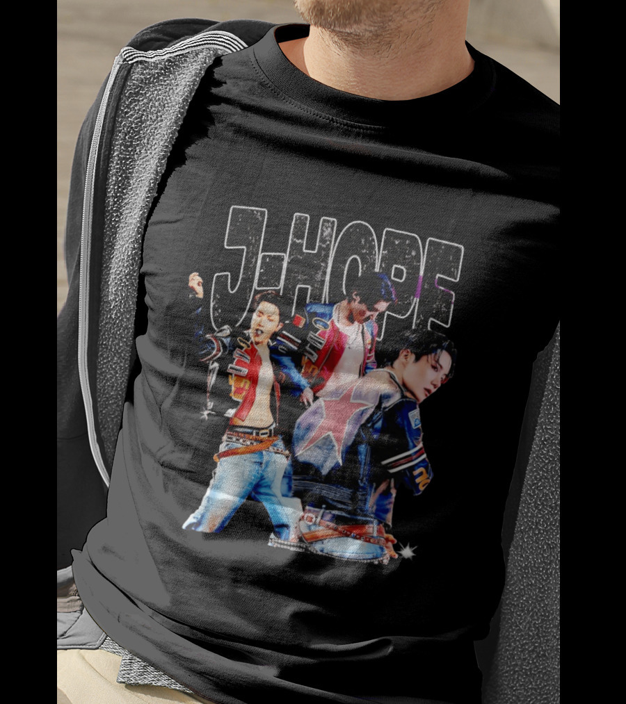 J Hope Korean Pop Star Vintage Jacket Aesthetic T-Shirt