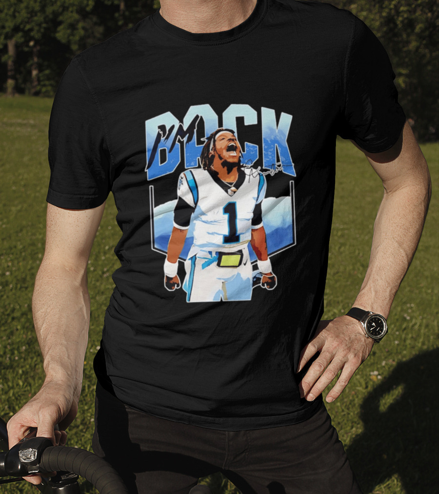 Carolina Panthers Cam Newton I'm Back Celebration Football T-Shirt