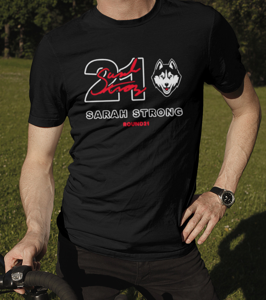 Sarah Strong UConn Huskies 21 Round21 T-Shirt