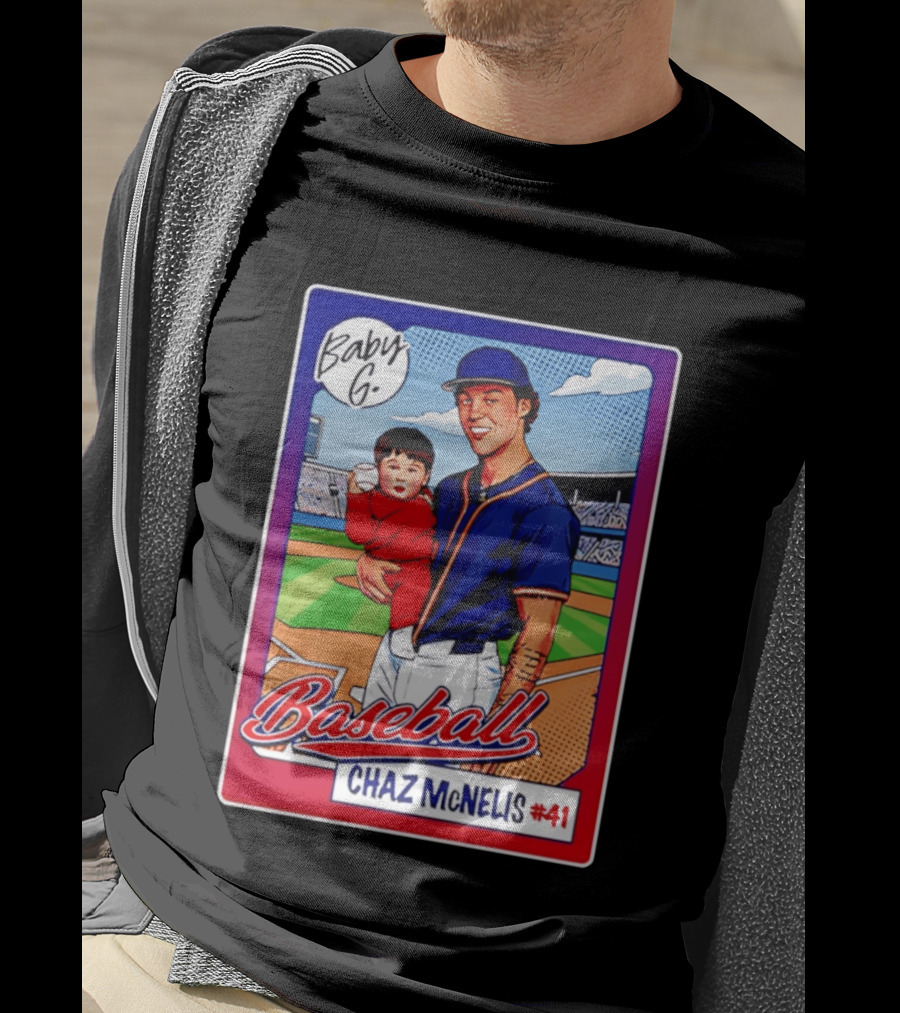 Baby G Chaz McNelis #41 Arizona Baseball NCAA Caricature T-Shirt
