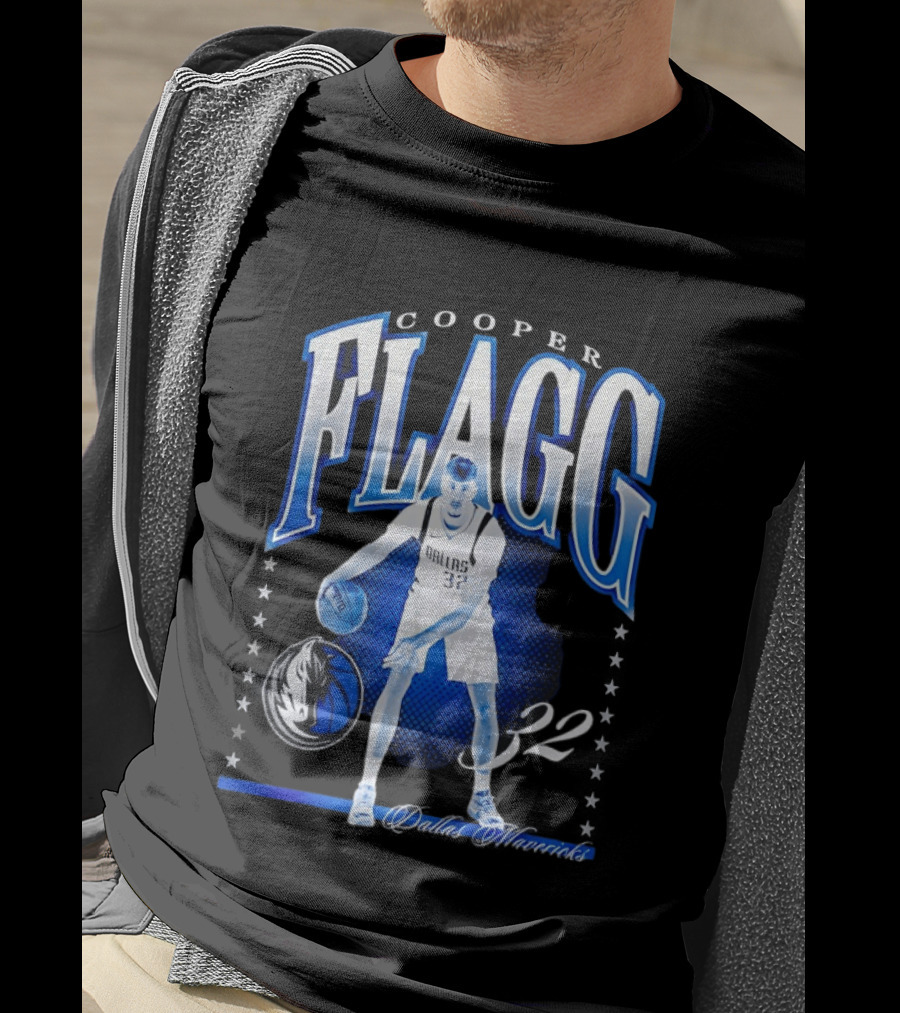 Cooper Flagg Dallas Mavericks 32 Basketball Player Hype T-Shirt