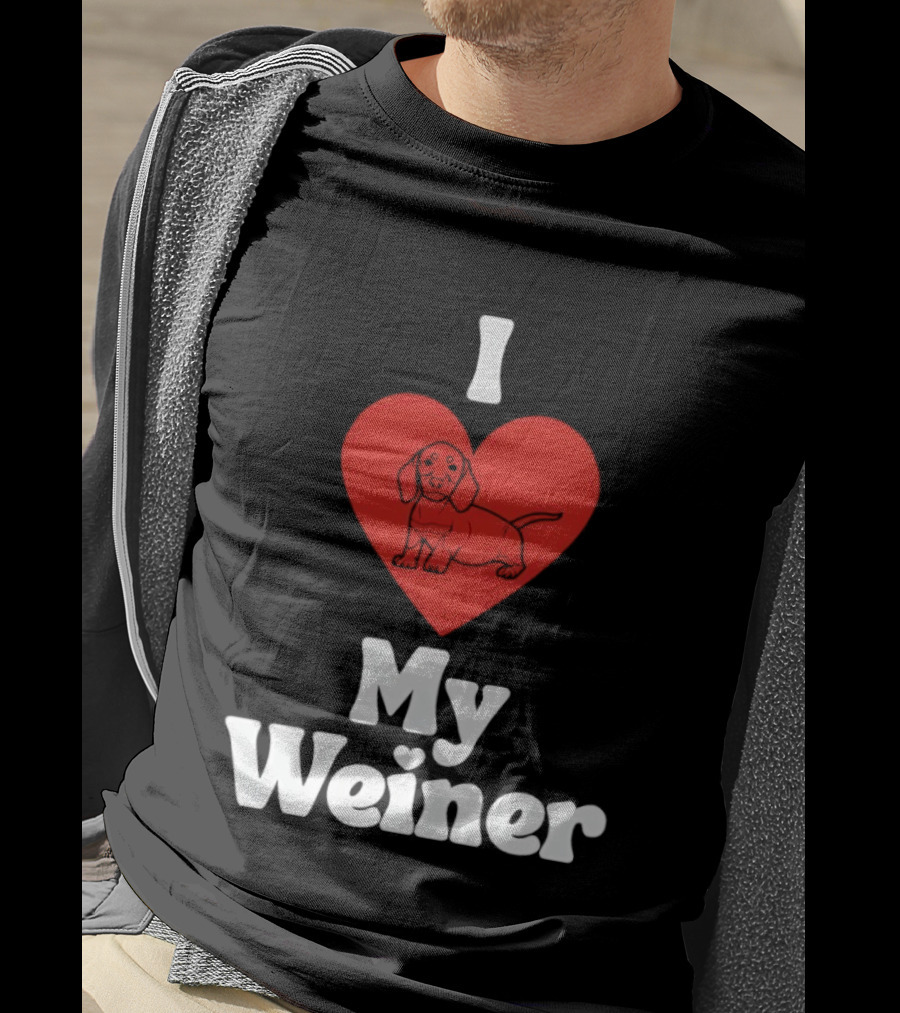 I Heart My Weiner Dachshund Love T-Shirt