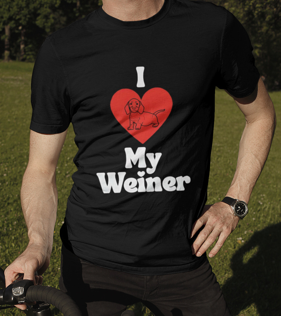 I Heart My Weiner Dachshund Love T-Shirt