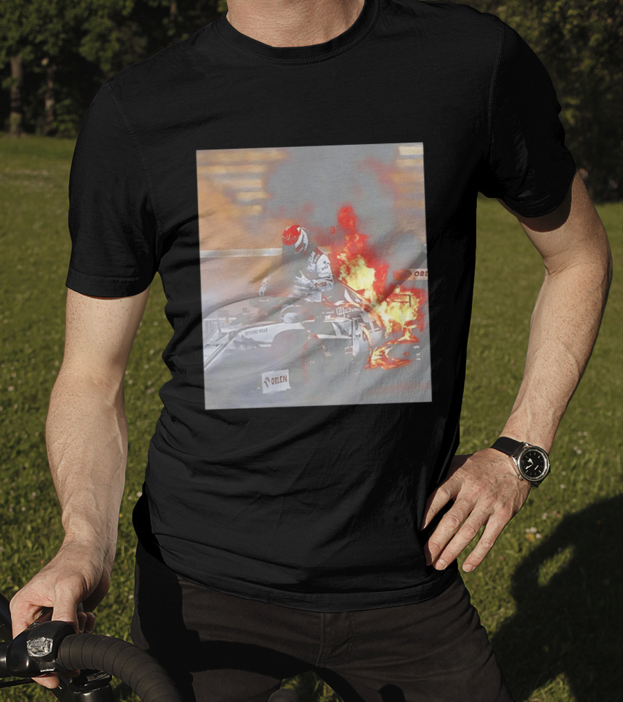 Kimi Raikkonen F1 Fire Escape Orlen Racing Moment T-Shirt