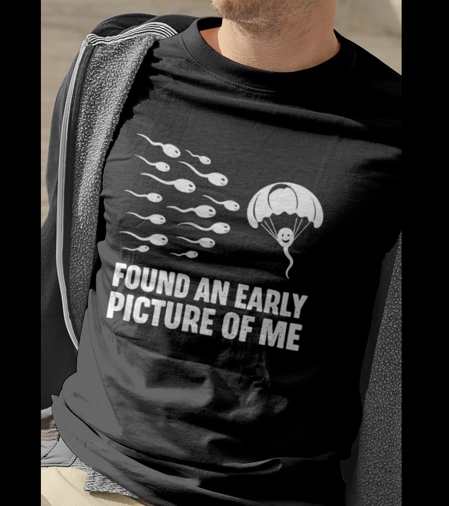Sperm Found An Early Picture Of Me Parachute Concept T-Shirt