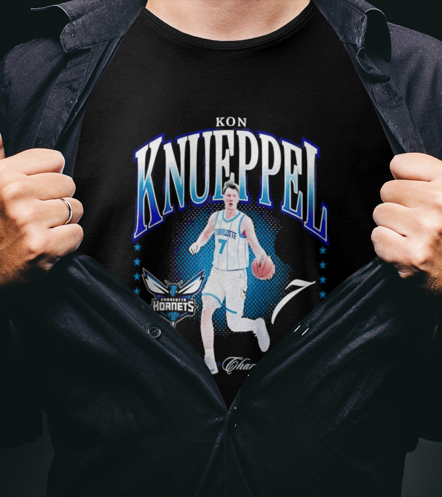Kon Knueppel Charlotte Hornets 7 Basketball Player T-Shirt