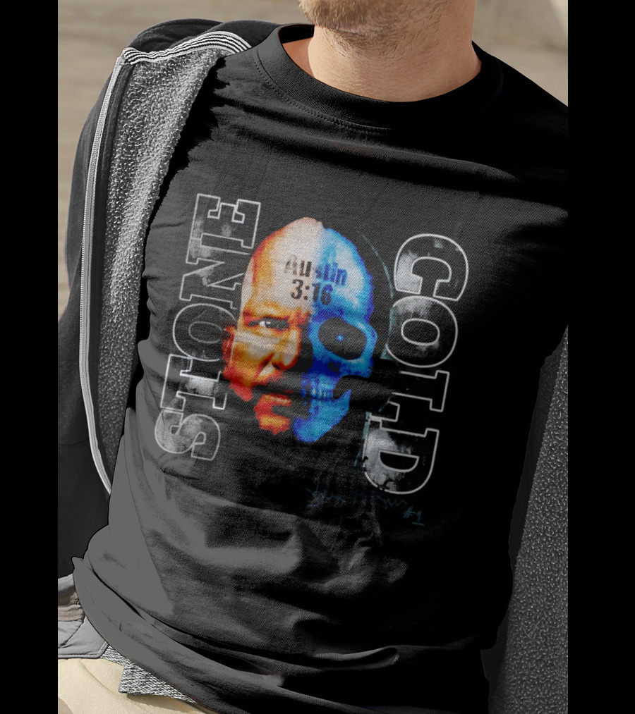 Stone Cold Steve Austin 3:16 Two Face Skull Snow Wash T-Shirt