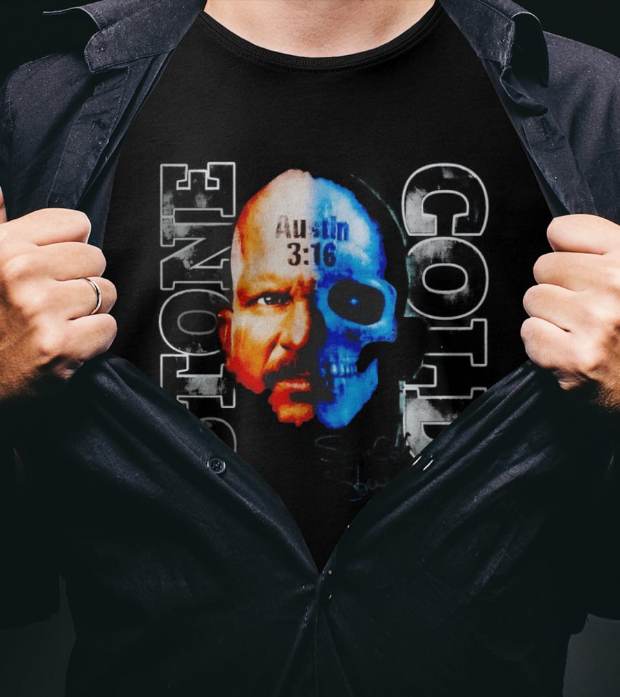 Stone Cold Steve Austin 3:16 Two Face Skull Snow Wash T-Shirt