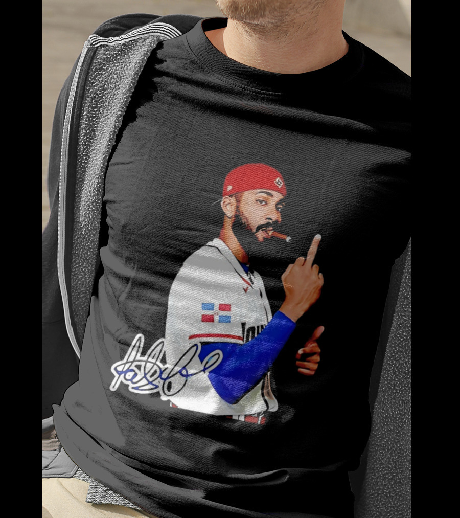 Fernando Tatis Jr San Diego Padres Smoking Middle Finger Dominican Jersey T-Shirt