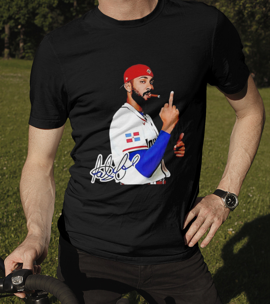 Fernando Tatis Jr San Diego Padres Smoking Middle Finger Dominican Jersey T-Shirt