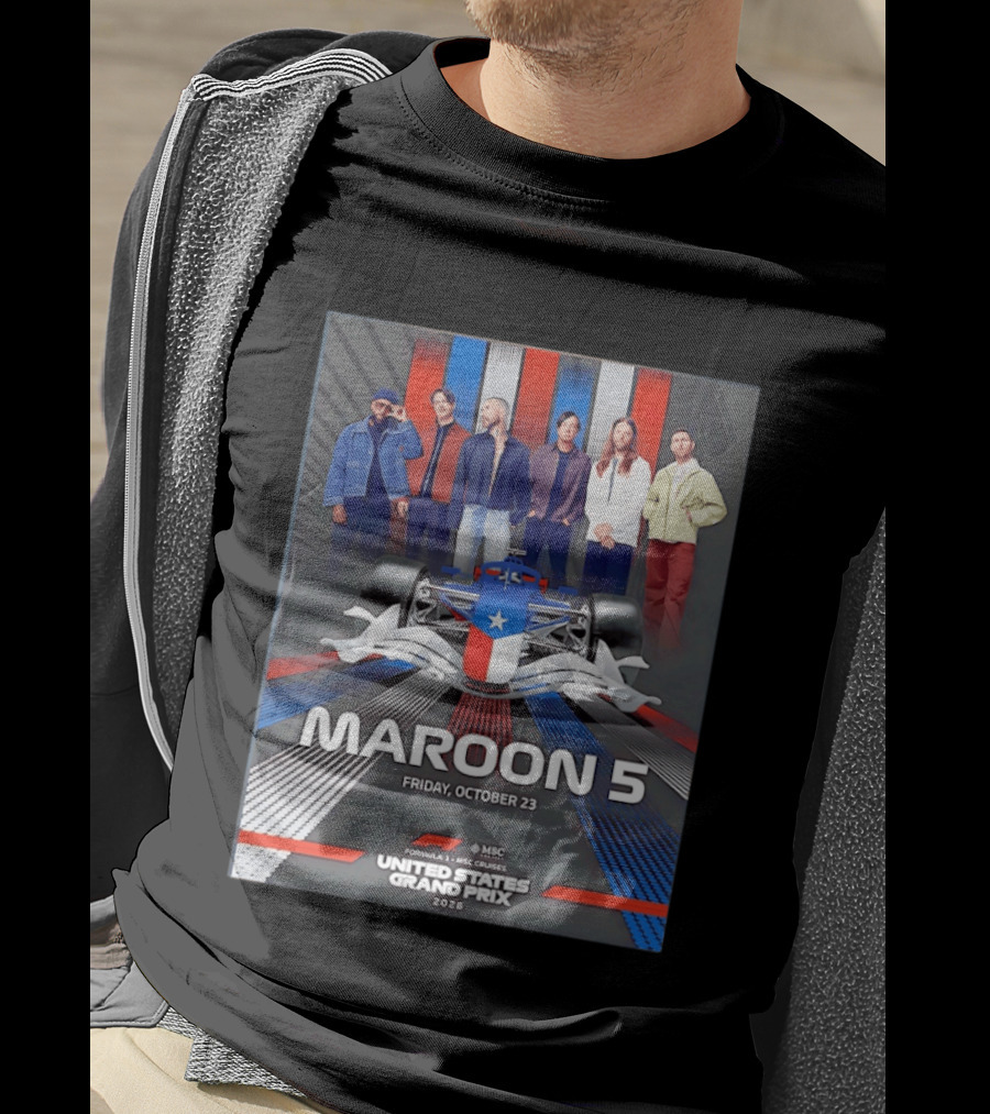 Maroon 5 Live Formula 1 MSC Cruises United States Grand Prix 2026 Friday October 23 T-Shirt
