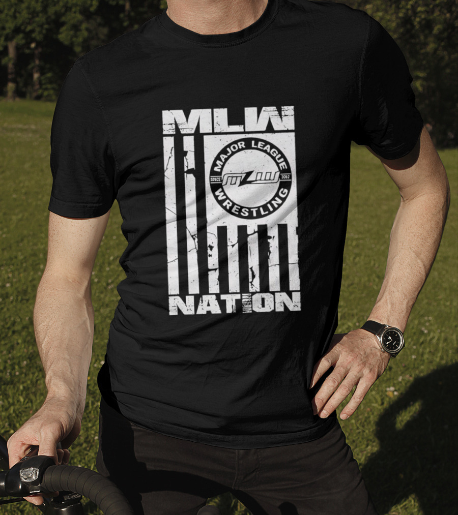 MLW Major League Wrestling Nation American Flag T-Shirt