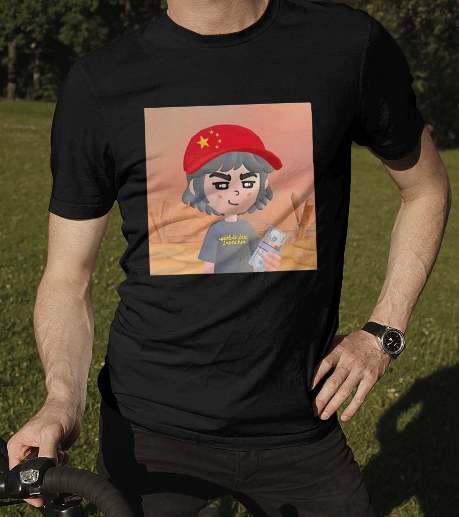 World's Best Trencher China Play Together Red Star Cap Cartoon T-Shirt