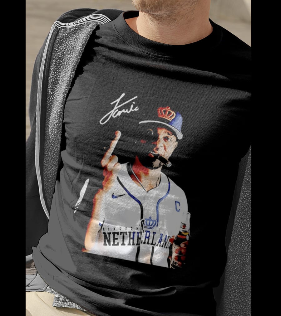 Xander Bogaerts Netherlands Baseball Smoking Gesture Middle Finger T-Shirt