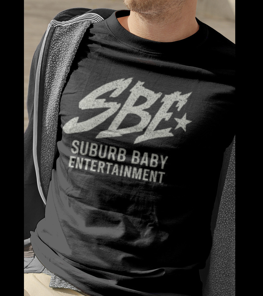 SBE Suburb Baby Entertainment Star Symbol Retro Text Style T-Shirt