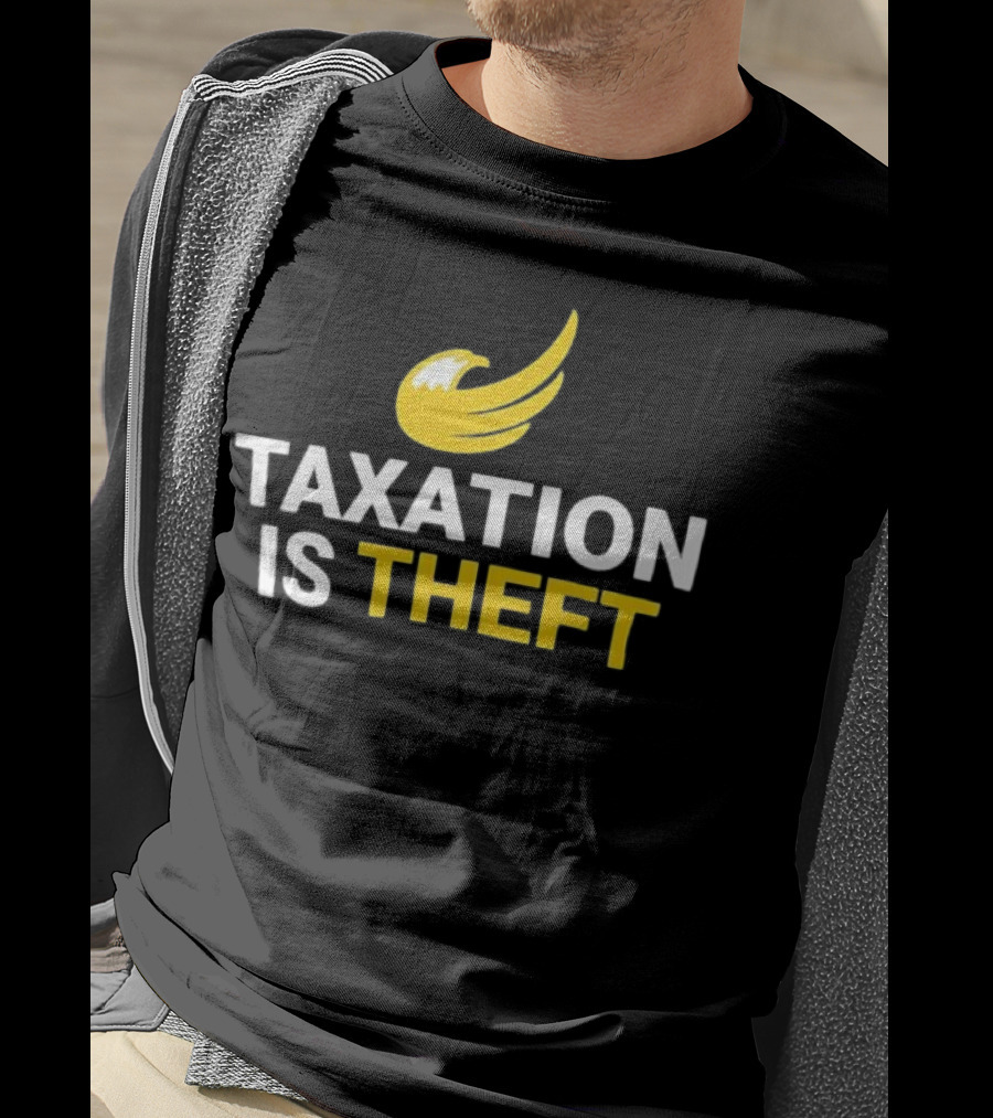Taxation Is Theft Yellow Winged Icon T-Shirt