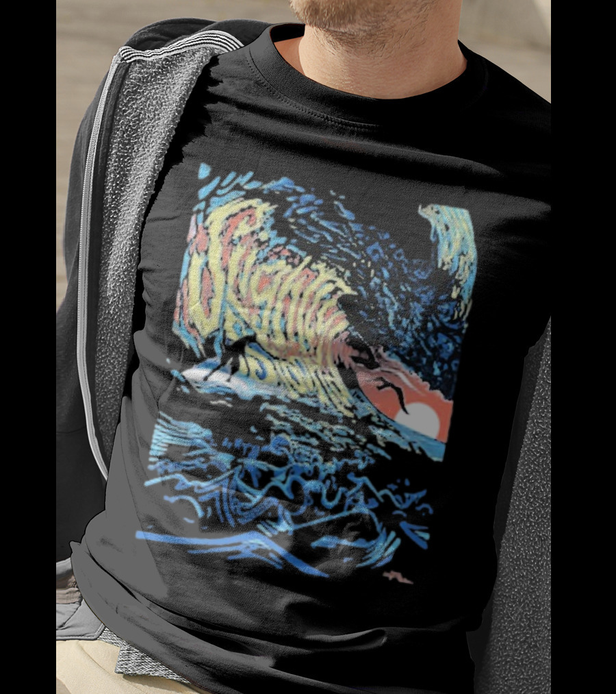 Slightly Stoopid Alders Surf Wave Sunset Sailboat Ocean Surfing T-Shirt